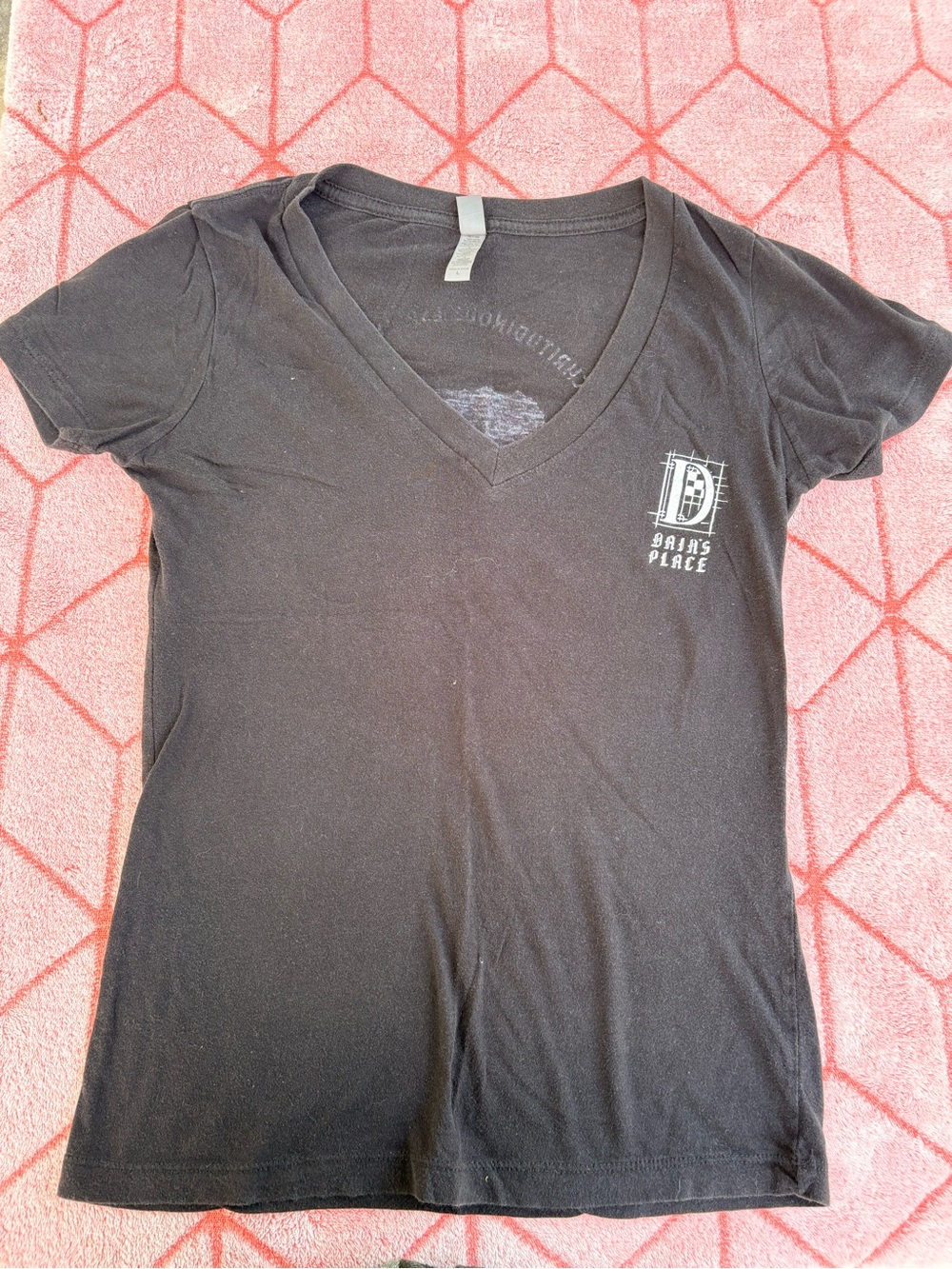 Next Level Apparel Black Women's V-Neck Short Sleeve Tee
